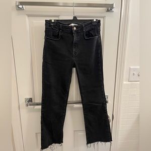 ZARA mini flare black jeans size 8